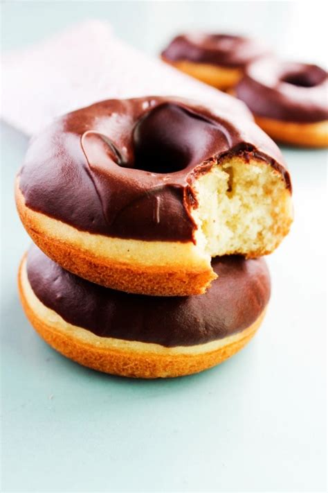 Baked Chocolate Frosted Cake Donuts BITE A Dash Of Sanity