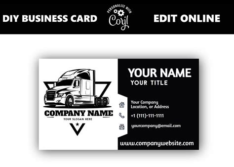 Trucking Business Card - Etsy