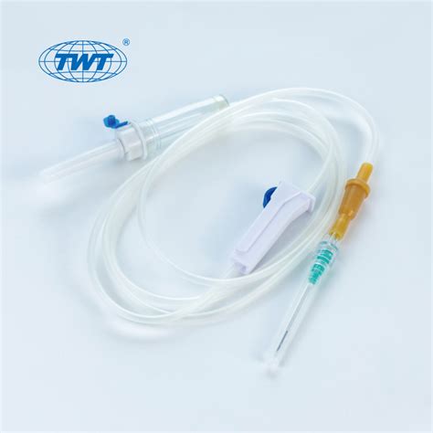 Disposable Medical Infusion Set With Needle Burette And Filter Iv Set