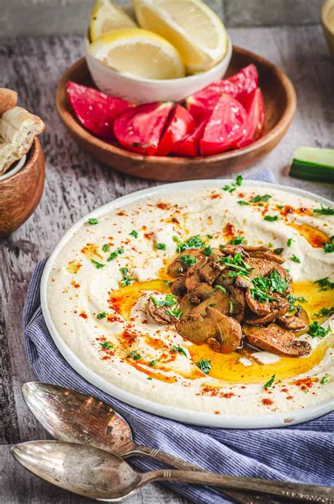 Easy Hummus Recipe With Shawarma Mushrooms May I Have That Recipe