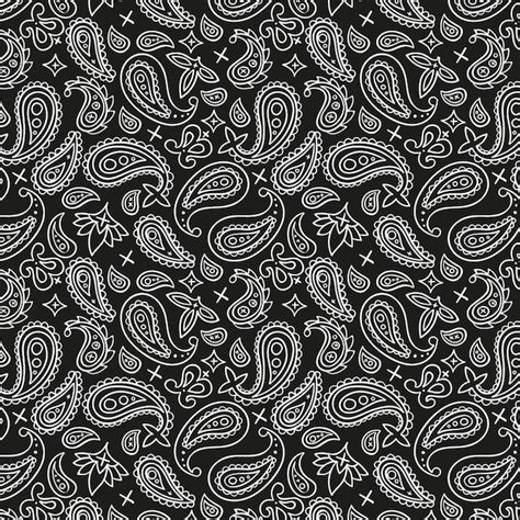 Free Vector | Black paisley bandana pattern