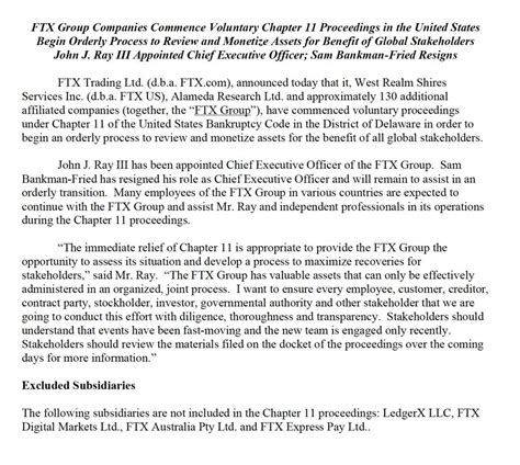 What Is Chapter Bankruptcy Ftx Infamously Collapsed This Week From A