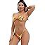 Amazon DeSeeni Women Strapless Bra Bandeau Bikini Set 2 Piece Sexy