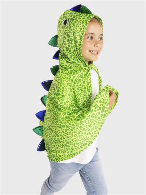 Multi Coloured Kids Hooded Dinosaur Cape Bestandless™ Online