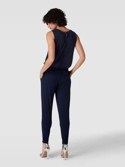 Vera Mont Jumpsuit Mit Strasssteinbesatz Dunkelblau Online Kaufen