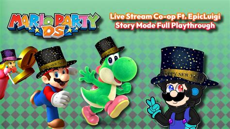 Mario Party DS Live Stream Co Op Story Mode Full Playthrough 2 Friends