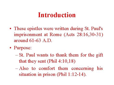 The Letter Of St Paul To The Philippians