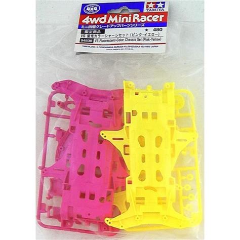 Jual Tamiya Mini 4WD 94838 VS Fluorescence Color Chassis Set Pink