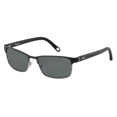 Fossil Fos P S Hbf Y Matte Black Ruthenium Black Sunglasses Man