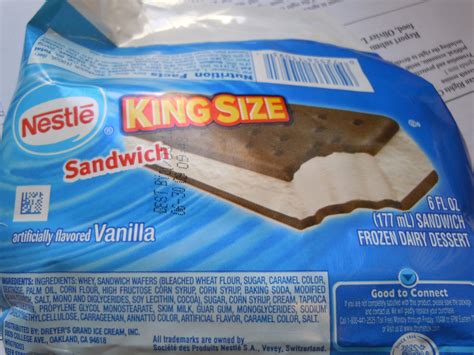 What's in this Nestle Ice Cream Sandwich? • False(B)logic