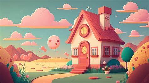 Beautiful Cartoon House Background Cartoon House Beautiful