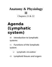 Lymphatic System Rtf Anatomy Physiology Ii Chapters