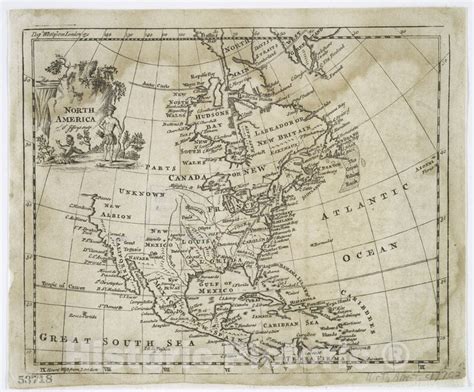 Historic 1770 Map North America North America Maps Early Works