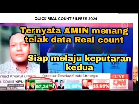 Waoww Ini Data Ga Sengaja Disiarkan Di Tv Nasional Amin Menang