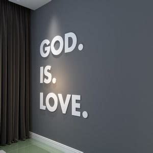 God is Love Wall Art Sign, Bible Verse Wall Art, Christian Home Decor ...