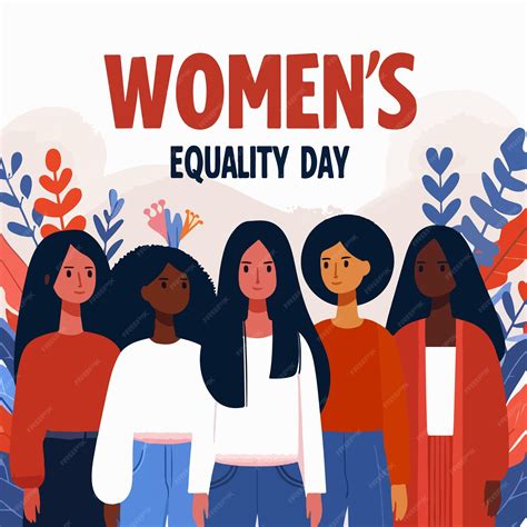 Premium Vector Womens Equality Day Flat Vector Illustration