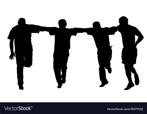 Greek Evzone Dancing Group Silhouette Royalty Free Vector