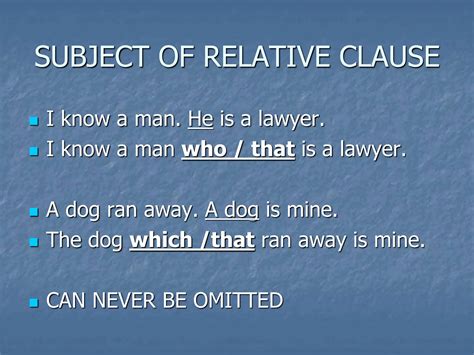 Relatives Pronouns Pptppt Relative Clauses Ppt