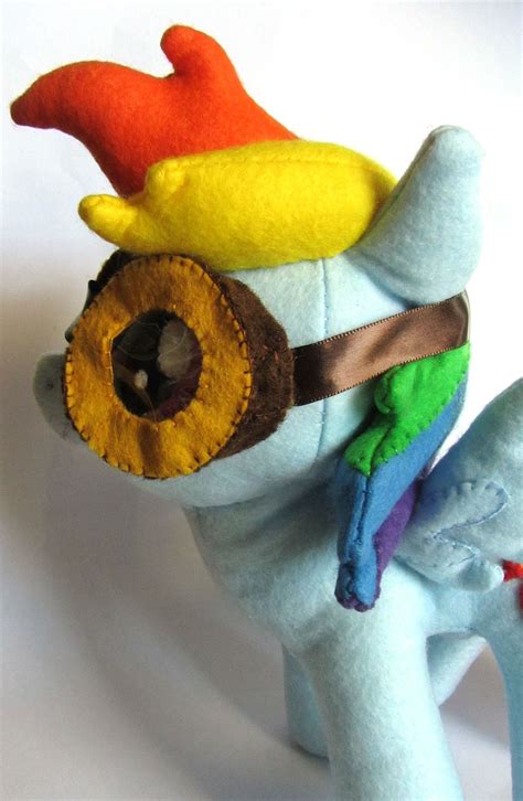 Diy Rainbow Dash Plush With Goggles Imagine Our Life Diy Rainbow