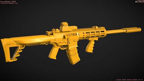 D Model Gilboa Snake Double Barrel Ar Vr Ar Low Poly Cgtrader