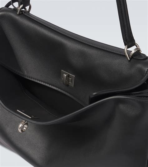 Rodeo Medium Leather Shoulder Bag In Black Balenciaga Mytheresa