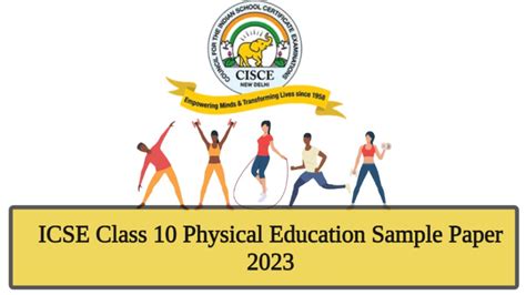 Cse Physical Education Specimen Paper Cisce Class Physical