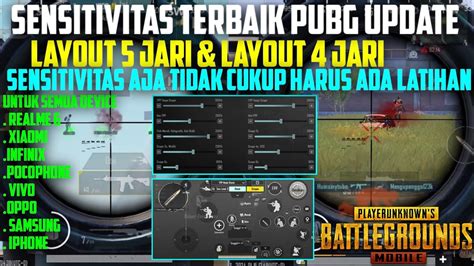 SENSITIVITAS TERBAIK PUBG UPDATE LAYOUT 4 JARI LAYOUT 5 JARI TRAINING