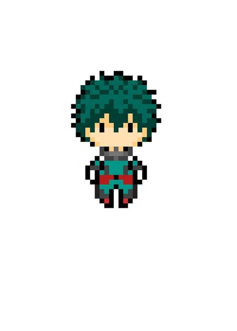 My Hero Academia Deku Pixel Pixelart Pattern Anime Pixel Art Pixel