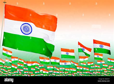 Illustration Painting India Flag Independence Day Fluttering flag Stock ...