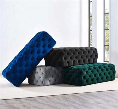 "Ludvic" Capitone Stools | Capitone Poufs | Velvet Capitone • Yiassu.com