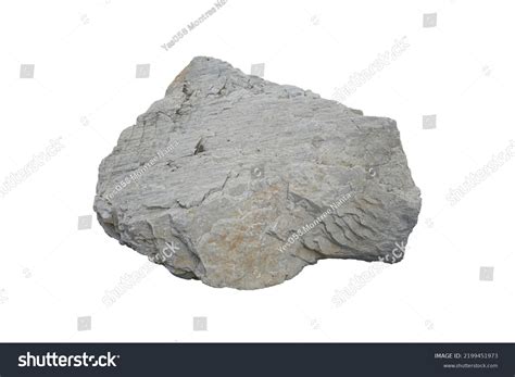 Big Gray Chert Sedimentary Rock Isolated Stock Photo 2199451973 ...