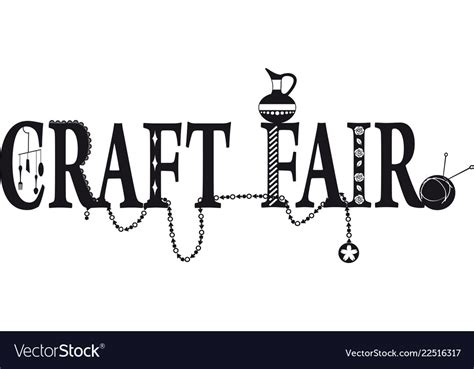 Craft fair banner Royalty Free Vector Image - VectorStock