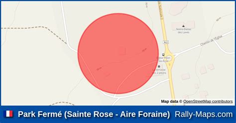 Karte Park Ferm Sainte Rose Aire Foraine Rallye National Ronde