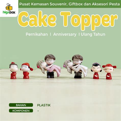 Jual Cake Topper Sangjit Topper Kue Pernikahan Hiasan Kue Cake