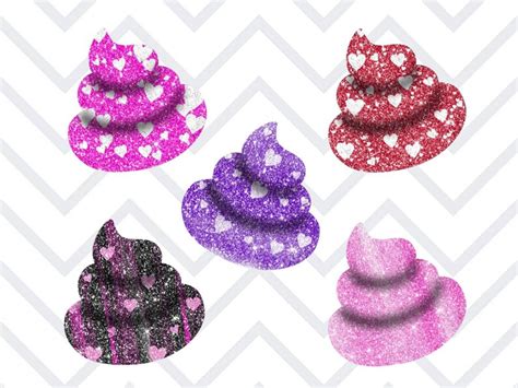 Valentines Day Clipart Poops Glitter Poop Valentines Day Etsy