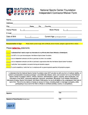 Fillable Online 2017 Independent Contractor Form Fax Email Print