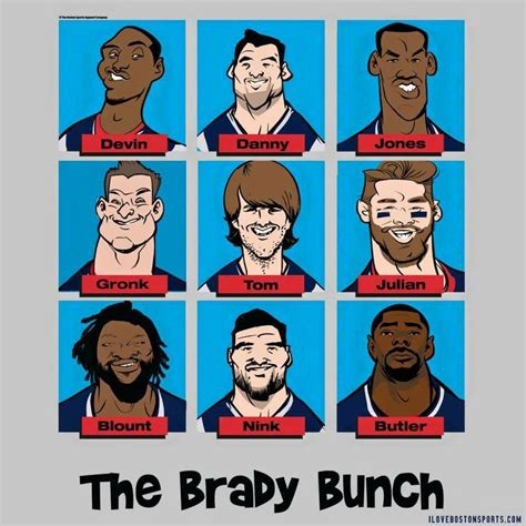 Brady Bunch | Funny nfl, New england patriots football, Patriots football