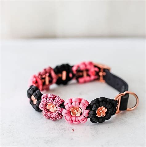 Blumen Hundehalsband Aus Paracord Bl Tenhalsband In Vielen Etsy De In