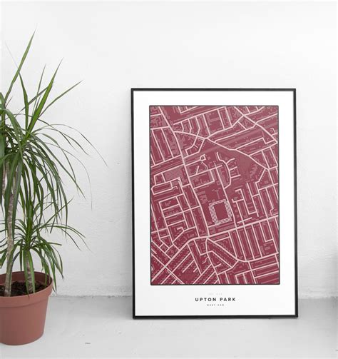 Upton Park Stadium Dotted Map West Ham Football - Etsy