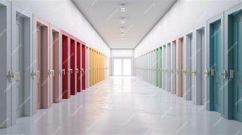 Premium Photo | A school corridor