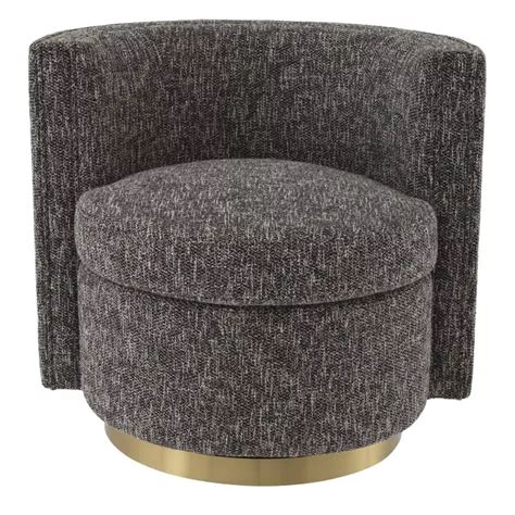 Swivel Armchair Amanda Cambon Black Wilhelmina Designs