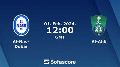 Al Nasr Dubai Vs Al Ahli Live Score H2H And Lineups Sofascore