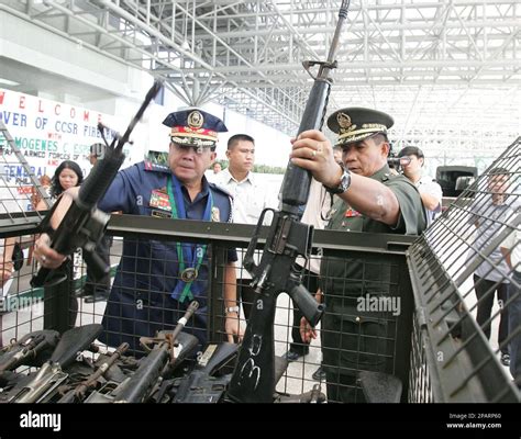 Philippine Armed Forces Chief Gen Hermogenes Esperon Left And New