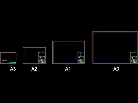 Schede A3 A2 A1 E A0 Per Disegni In AutoCAD Libreria CAD