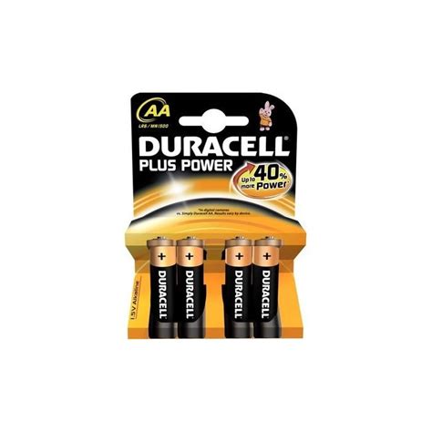 Piles Duracell AA LR06 Blister de 4x Pile Alcaline Livré 72h