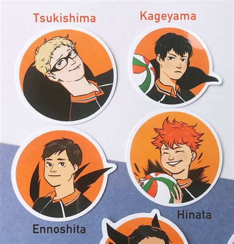 Haikyuu Karasuno Nekoma Stickers Etsy