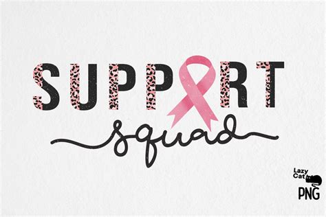 Support Squad Breast Cancer Sublimation Graphic By Lazy Cat · Creative Fabrica