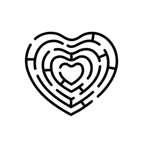 Love Concept Maze With Heart Illustrations Royalty Free Vector Graphics And Clip Art Istock