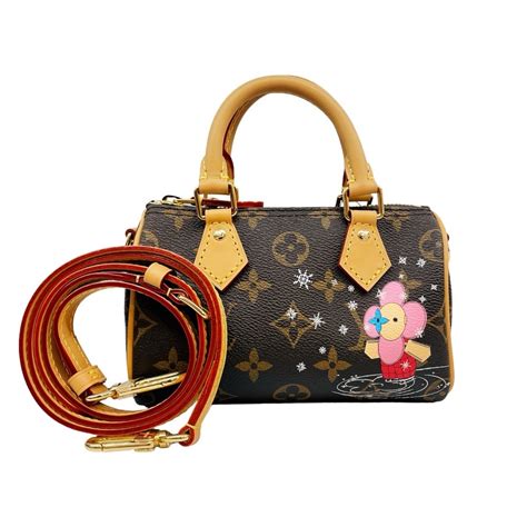 Louis Vuitton 路易威登 聖誕限定nano Speedy 經典花紋迷你手提包波士頓包兩用包m82624 Lv路易威登