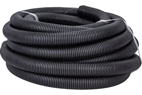 Гофрированная труба ЭРА ПНД черный d 50мм с зонд. легкая 20м Б0036829 ...